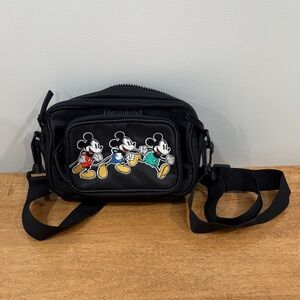 Disney Black Belt Bag with Mickey Mouse Design